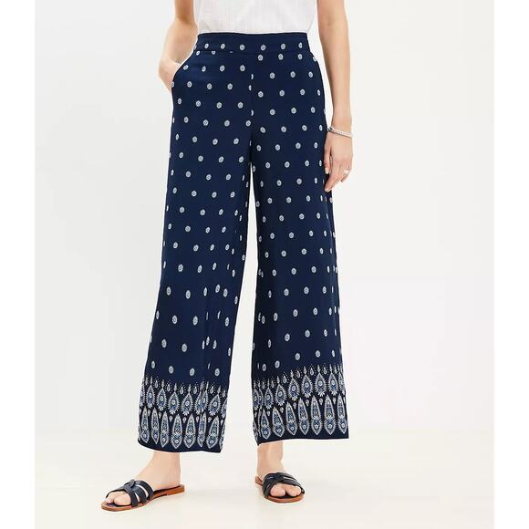 NWT LOFT Mosaic Print Casual Pants - Picture 1 of 6
